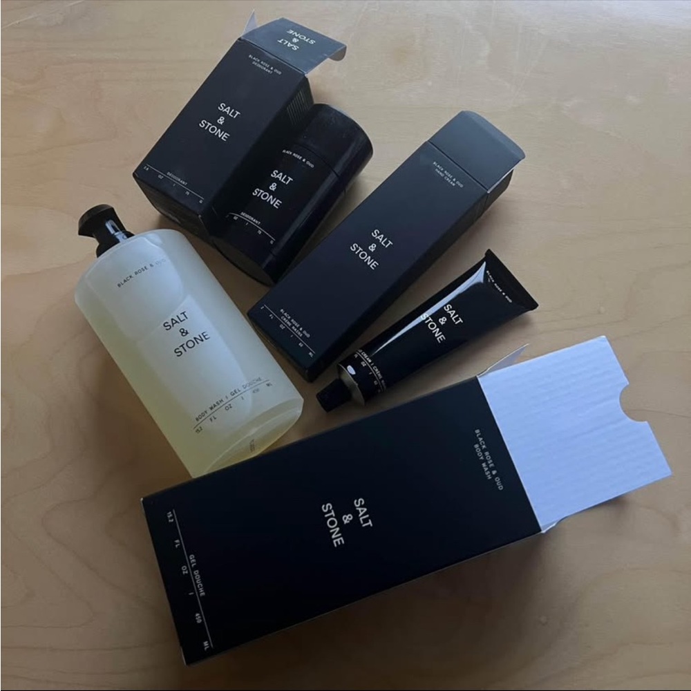 Salt and Stone (body wash, deodorant, and hand cream)